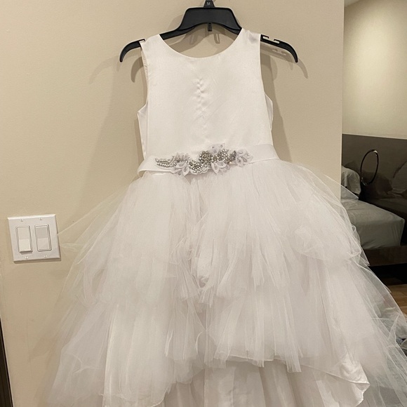 This is a high low flower girl dress, worn once. - Picture 2 of 3
